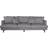 Sky Furniture Sofia Grey Sofa 260cm 3 personers