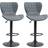 Homcom Leather Grey Bar Stool 109cm 2pcs