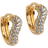 ENAMEL Copenhagen Large Sparkling Curve Hoops - Gold/Transparent