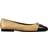 Tory Burch Cap-Toe Ballet - Ginger Shortbread/Perfect Black
