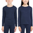 PETER STORM Kid's Long Sleeve Thermal Crew Baselayer Top - Navy