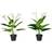 Homcom Artificial Realistic Calla Lily White Artificial Plant 2pcs