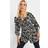 Yours Printed Pintuck Blouse - Black