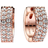 Pandora Timeless Pavé Double Row Hoop Earrings - Rose Gold/Transparent