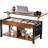 VEVOR Lift Top with Extra Storage Pockets Brown Soffbord 48x106cm
