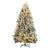 vidaXL Artificial Foldable 300 LEDs & Baubles Green/White Christmas Tree 270cm