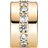 Pandora Clear Sparkling Row Clip Charm - Gold/Transparent