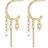 WiOGA Alona Earrings - Gold/Coral/Pearls/Blue