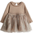 H&M Baby Tulle Skirt Dress - Dark Beige/Bows