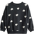 H&M Girl's Sweatshirt - Dark Grey/Hearts