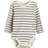 H&M Langarmbody - Light Beige/Striped