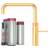 Quooker Fusion Square 5 in 1 inkl PRO3-B and Cube (050000006) Guld