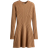 H&M Ladies Rib-knit Dress - Light Brown