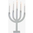 Elias Grey Adventsljusstake 35cm