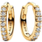 Pandora Sparkling Huggie Hoop Earrings - Gold/Transparent