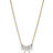 Pandora Sparkling Bow Necklace - Gold/Transparent