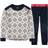 Helly Hansen Kid's Graphic LIFA Merino Wool Base Layer Set - Navy (40525-597)