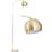 firstchoicelighting Modern Arched Dome Satin Brass Floor Lamp 150cm