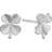 Christina Four Leaf Clover Earrings - Silver