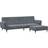 vidaXL Velvet Dark Grey Sofa 220cm 2stk 2 personers