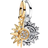 Pandora Splittable Sun & Moon Dangle Charm - Gold/Silver/Tranparent