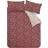 Catherine Lansfield Brushed Grace Floral Leaf Duvet Cover Red (230x220cm)