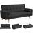 Yaheetech Clic Clac Black Sofa 185cm 2 Seater