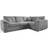 Furnishings For Less UK Delta Large Long Narrow Grey Sofa 330cm 5 Seater