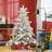 Homcom Prelit Snow Flocked Artificial Snowy White Christmas Tree 150cm