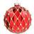 Gisela Graham Harlequin Reg/Gold Christmas Tree Ornament 9cm