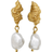 Maanesten Frigg Earrings - Gold/Pearls