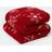 OHS Snowflake Print Teddy Blankets Red (200x150cm)