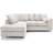 Abakus Direct Jumbo White Sofa 213.4cm 4 Seater