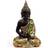 Puckator Black & Orange Gold Thai Buddha Contemplation Figurine 21cm