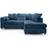 B&Q Monaco Chenille Fabric 3 to 4 Seater L Shaped Corner Blue Sofa 212cm 4 Seater