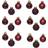 Shatchi Unbreakable Balls Burgundy Christmas Tree Ornament 3cm 24pcs