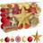 SA Products SA2033 ‎Assorted Gold/Red Christmas Tree Ornament 14.7cm 108pcs