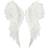 Enchanting Large Glitter Angel Wings White Wall Decor 21.5x54cm