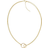 Tommy Hilfiger Double Open Circle Necklace - Gold/White