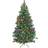 Shatchi Pre-Lit Artificial Alaskan Pine Tips Green/Multicolour Christmas Tree 150cm