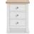 Roseland Furniture Farrow White Bedside Table 32x42cm