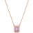 Swarovski Una Necklace - Rose Gold/Purple/Transparent