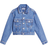 Tommy Hilfiger Girl's Oversized Denim Trucker Jacket - Midsaltpepper