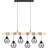 Eglo Townshend Black/Oak Pendant Lamp 100cm