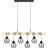 Eglo Townshend Black/Oak Pendellampa 100cm