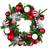 Wreath Green and Red Candy Cane Decoration 15cm