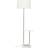 MiniSun Curved Stem White Floor Lamp 132.5cm