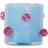 Byon Arlo XS Light Blue/Burgundy Candle Holder 10cm