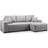 Honeypot Cimiano Grey Sofa 239cm 4 Seater