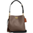 Coach Willow Bucket Bag In Colorblock - Brass/Dark Stone